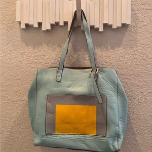 France’s Valentine Stylish Blue and Yellow Tote Bag